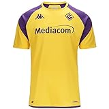 Kappa Abou Pro 7 Fiorentina 23-24, Camiseta Oficial, Amarillo/Violeta, M, Hombre