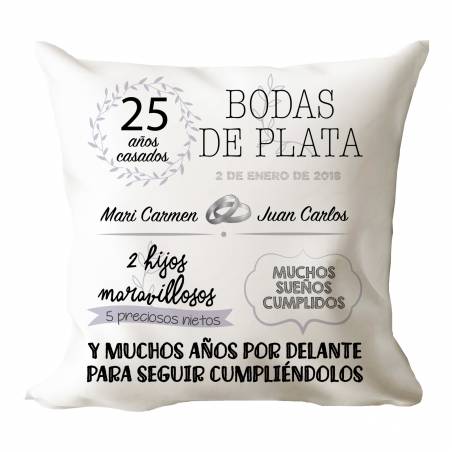 Regalos personalizados para bodas de plata